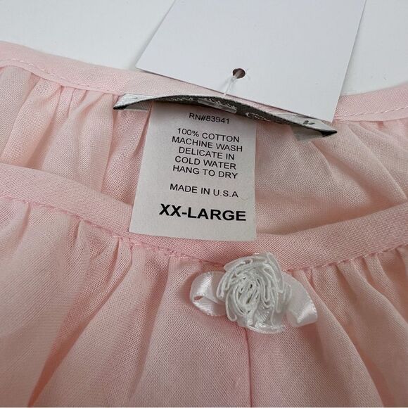 NWT Amanda Rich Short Sleeve with Lace Trim Cotton Gown AR 106-80 - Picture 10 of 13